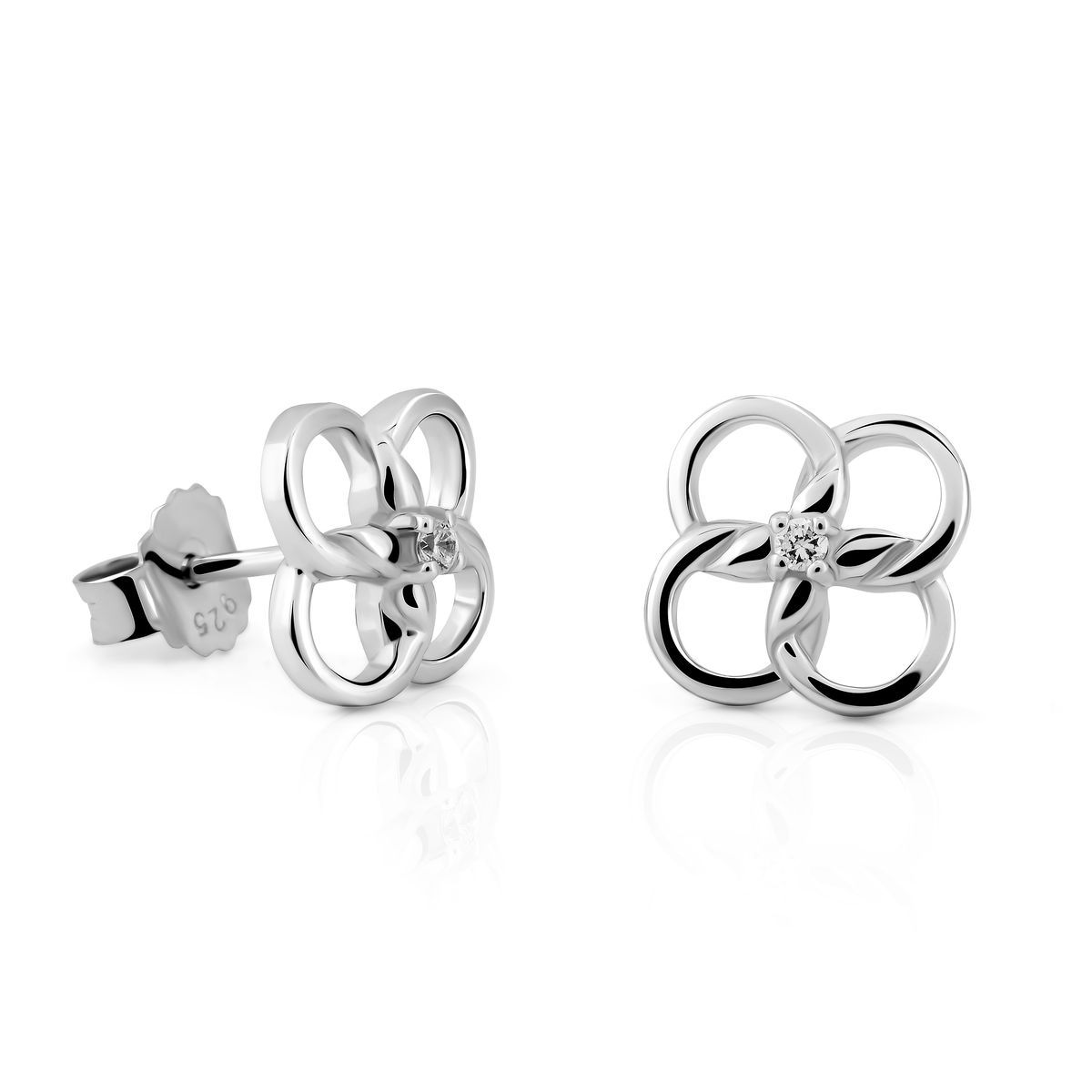Elegante Aida Knoten-Ohrstecker
