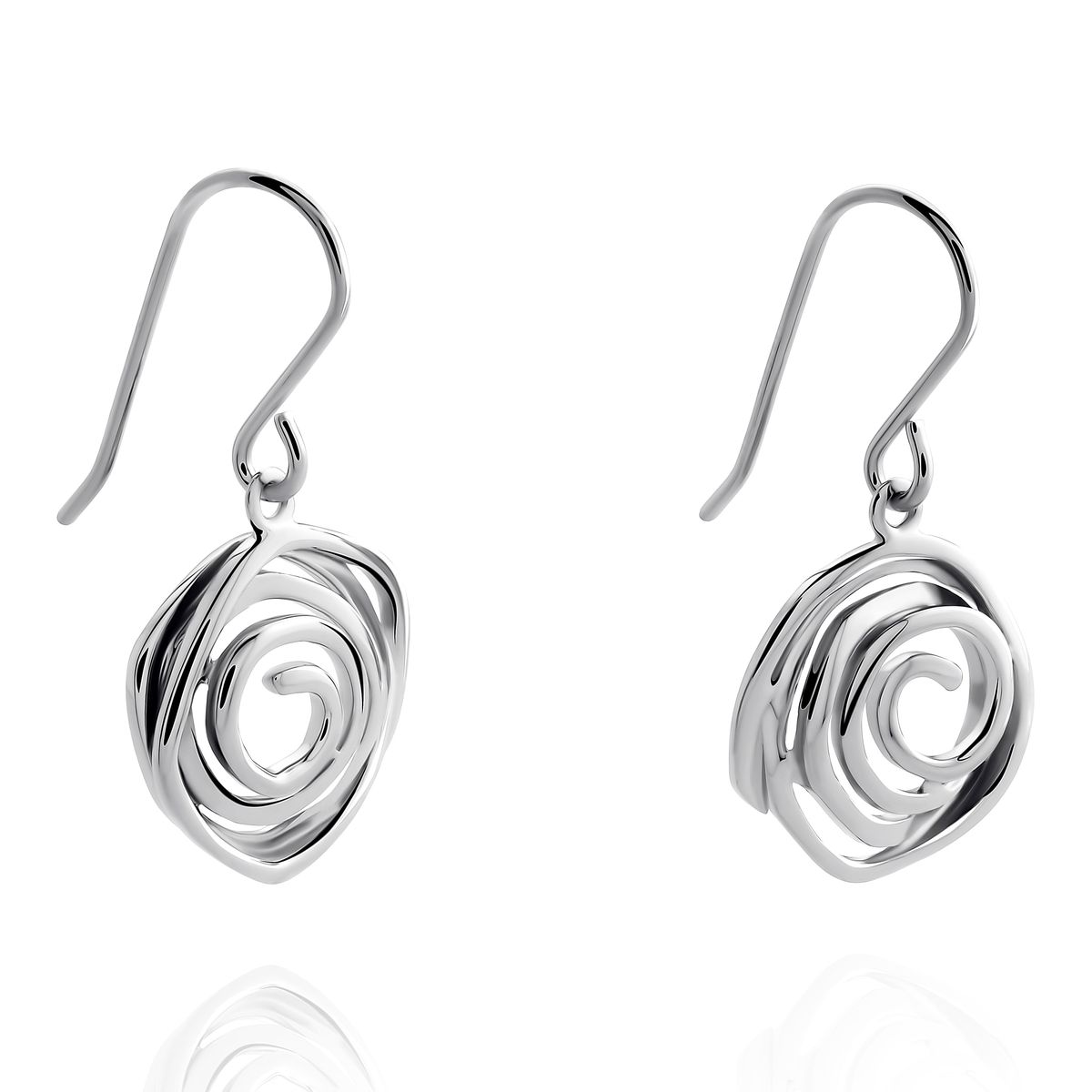 Apolline Abstrakte Swirl Tropfenohrringe