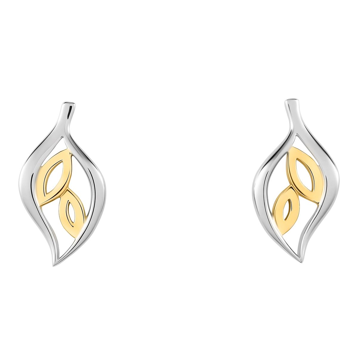 Elegante Blatt-Ohrstecker