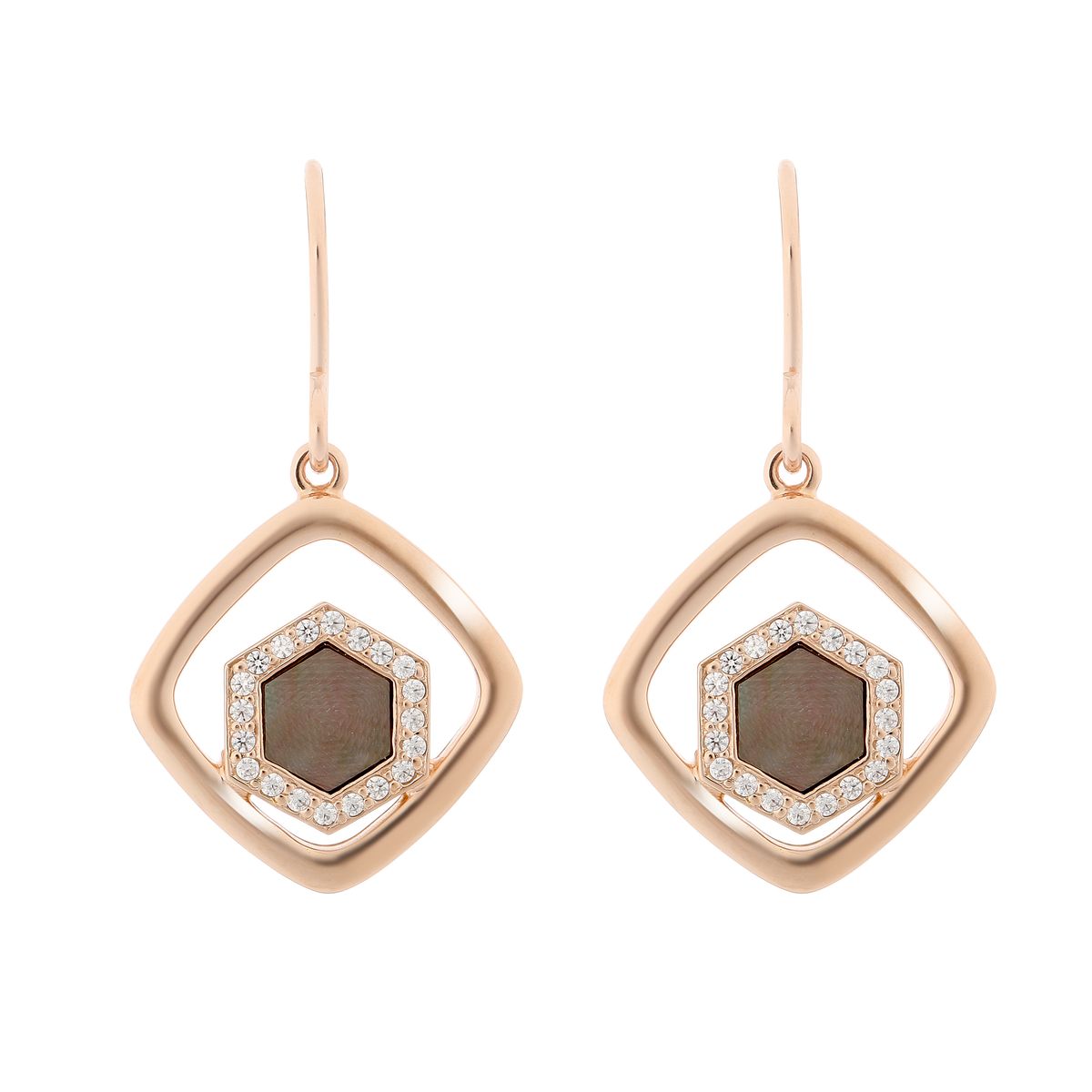 Geometrische Hexagon-Ohrhänger