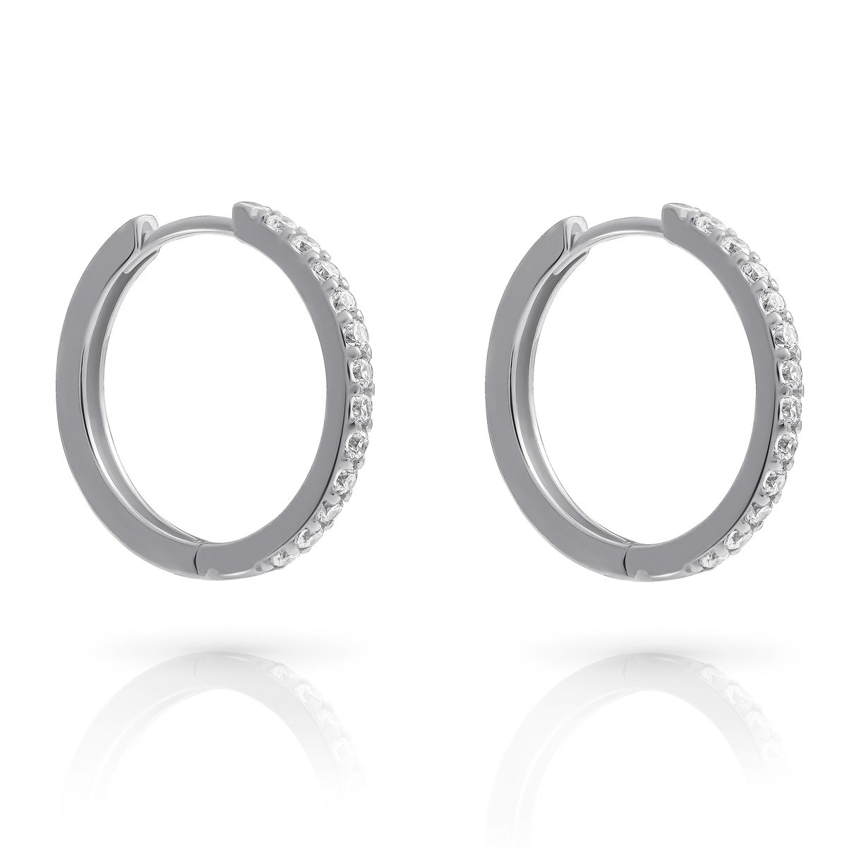 Elegante Creolen mit Pavé-Besatz
