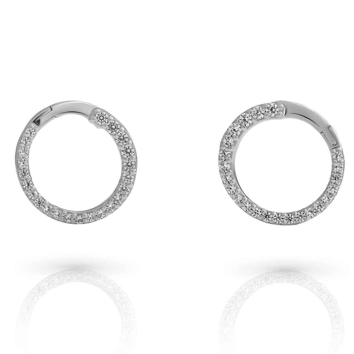 Pavé-besetzte Creolen aus Sterlingsilber