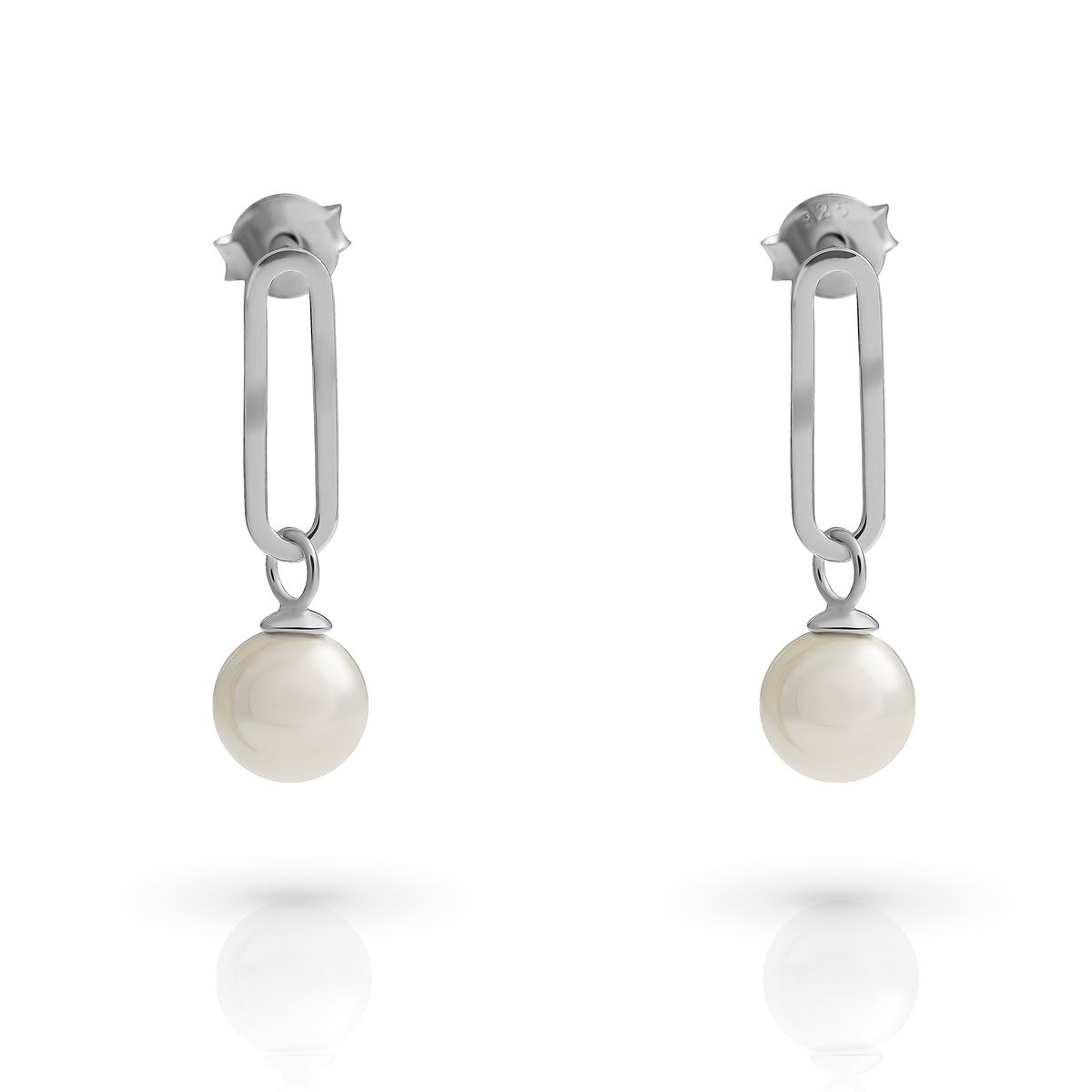 Perlen-Ohrhänger aus Sterlingsilber