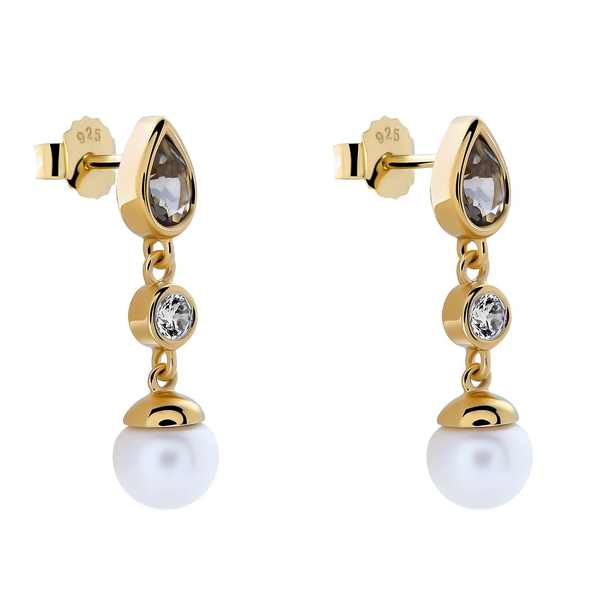 Elegante Tropfenohrringe mit Perle