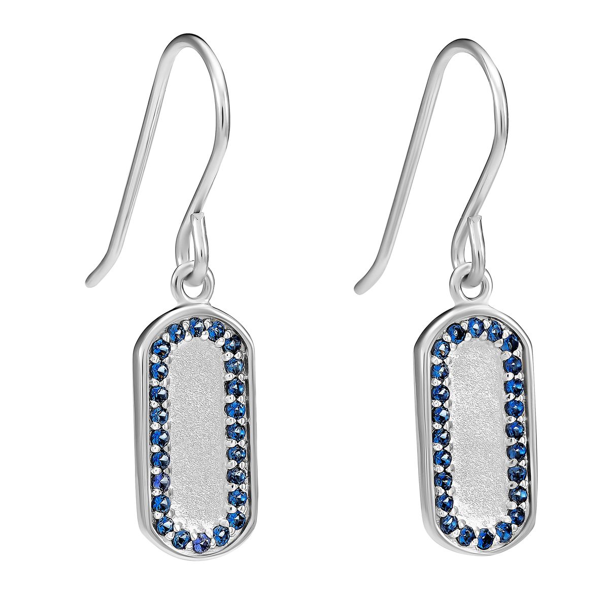 Elegante ovale Pavé-Ohrhänger