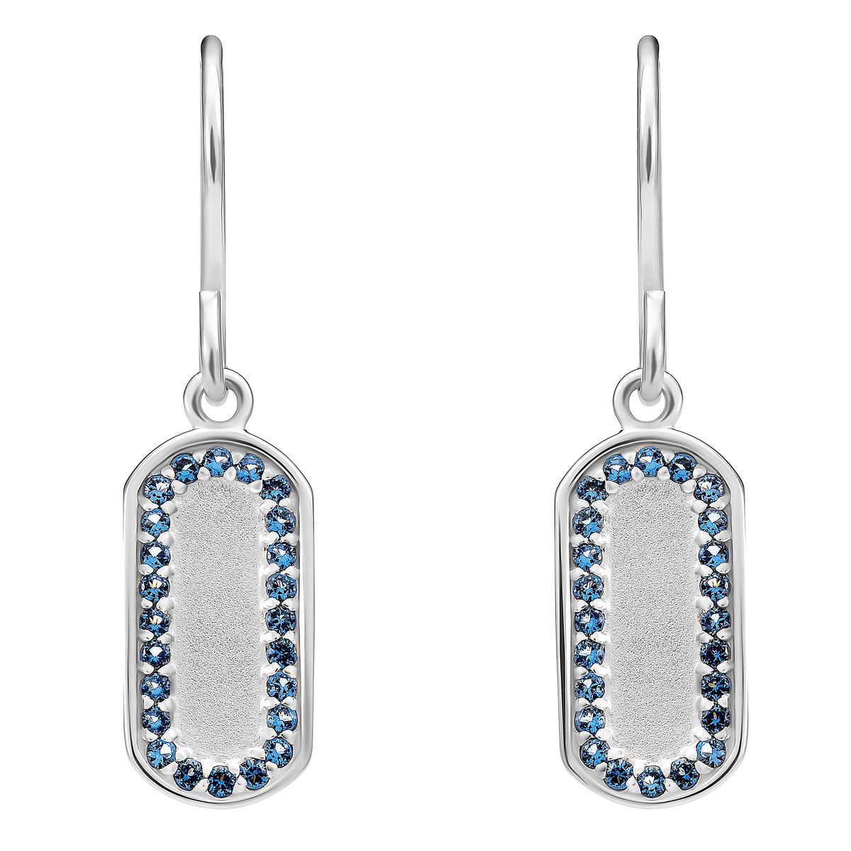 Elegante ovale Pavé-Ohrhänger