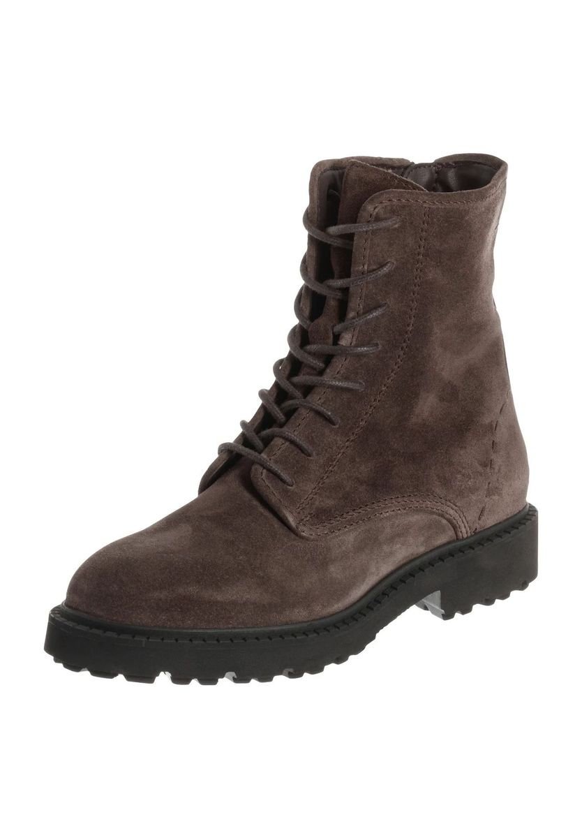Schnürstiefeletten aus Wildleder