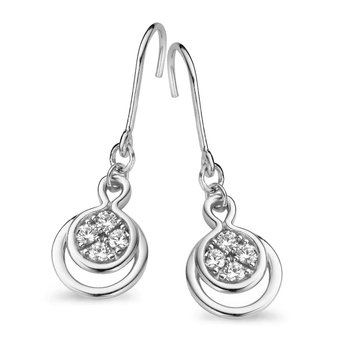 Sterling Silber Kreis-Ohrhänger