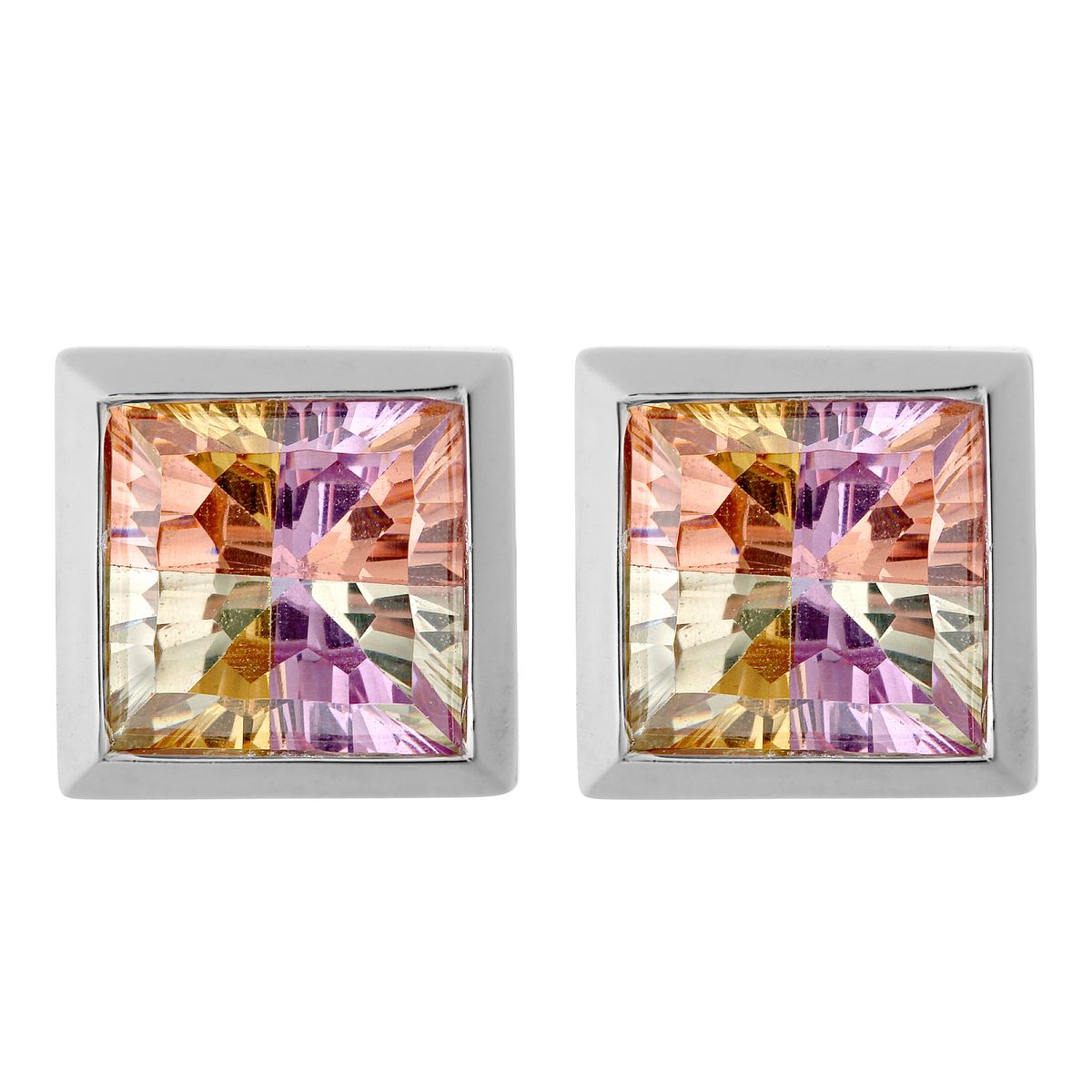 Geometrische Mehrfarbige Kristall Ohrstecker