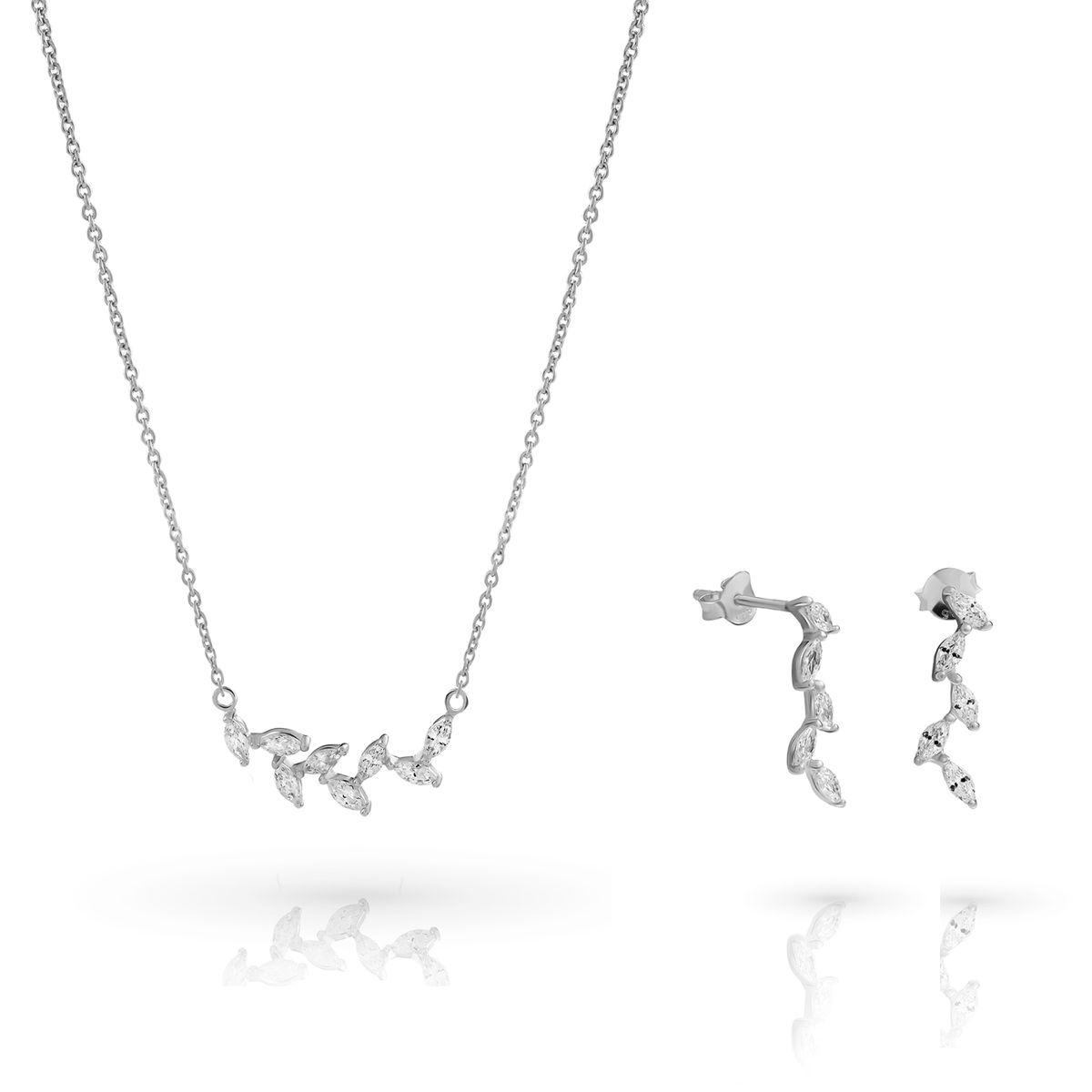 Schmuckset mit Marquise-Blättern