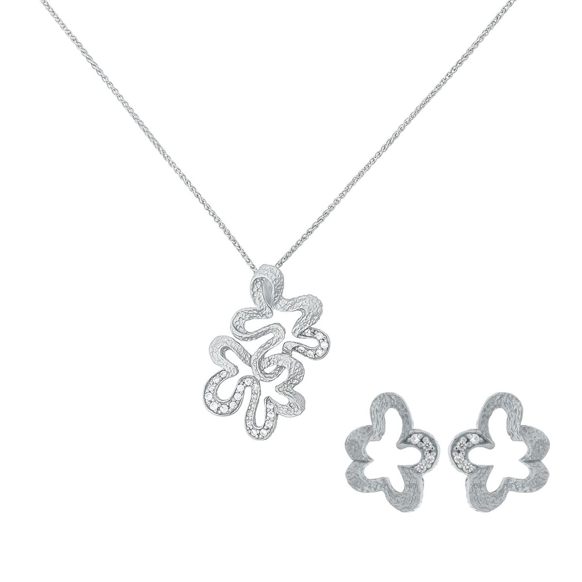 Elegantes organisches Blumen-Schmuckset