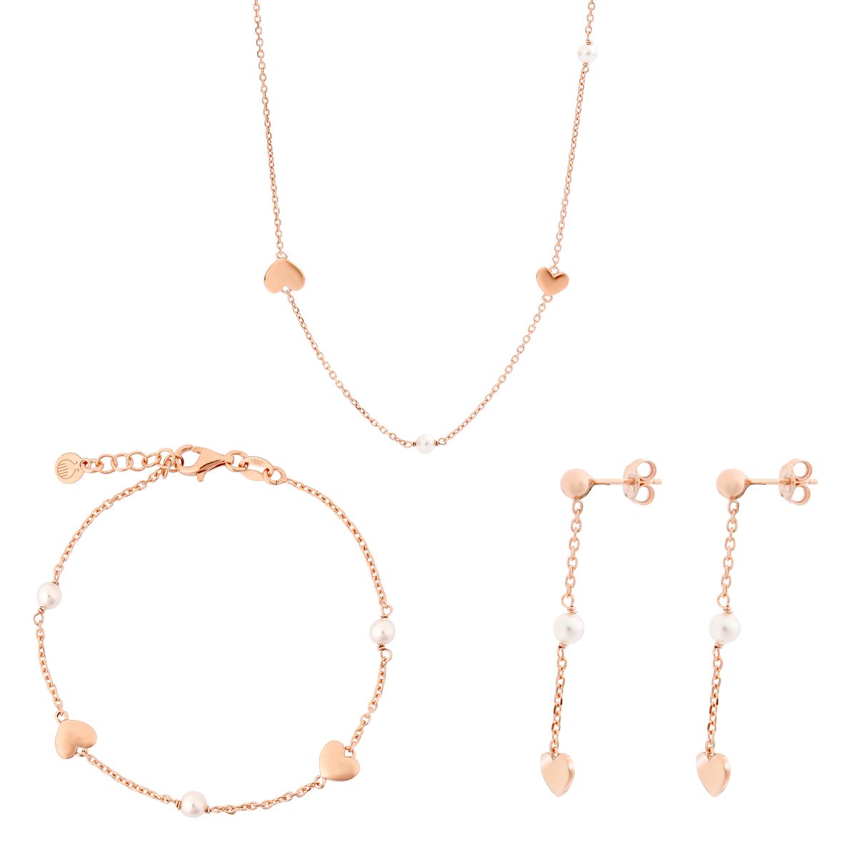 Nahara Herz- und Perlen-Schmuckset