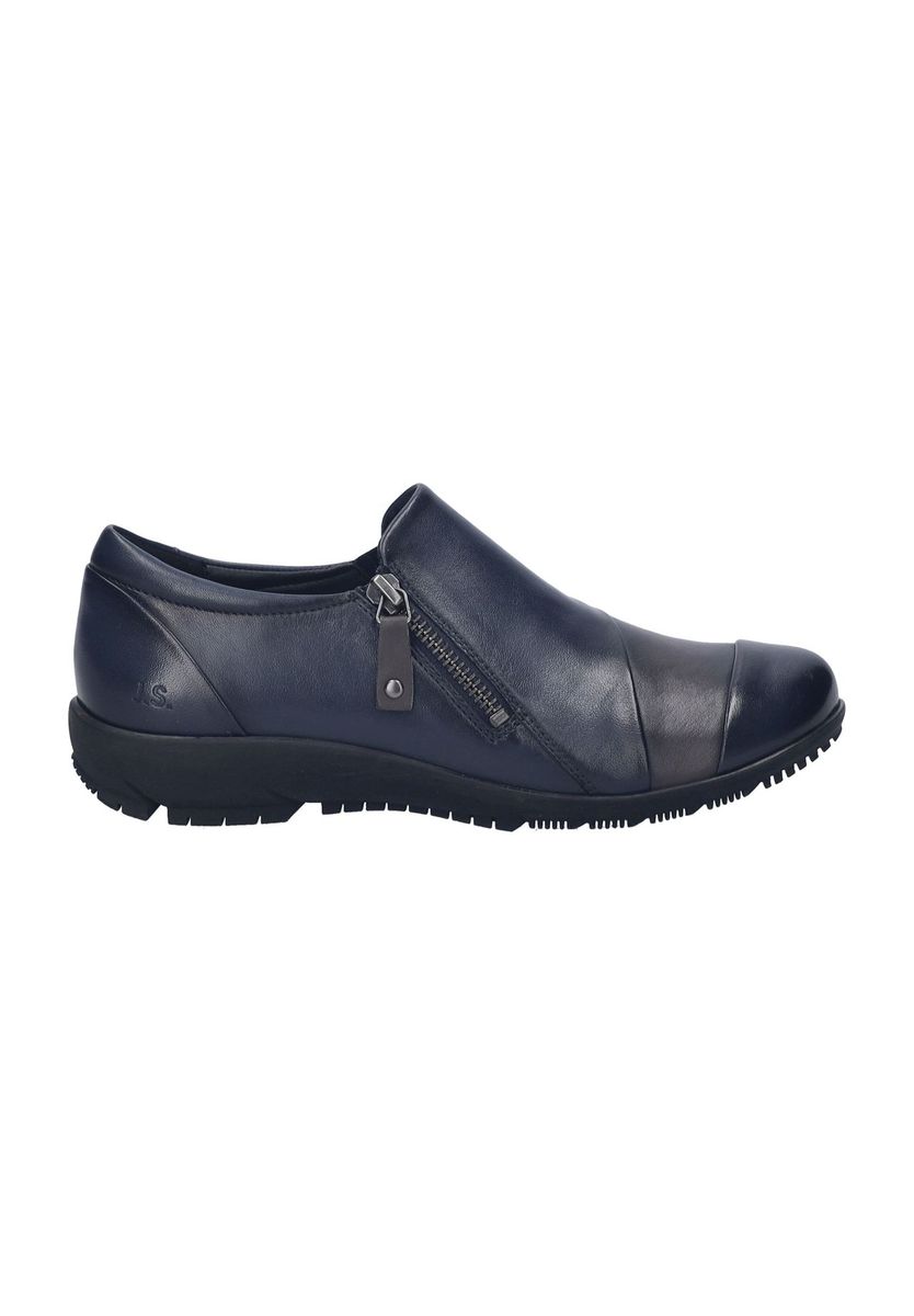 Leder-Halbschuhe mit Reißverschluss
