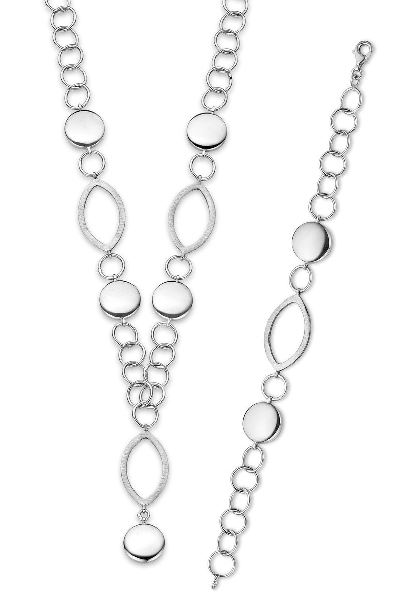 Schmuckset mit geometrischen Gliedern