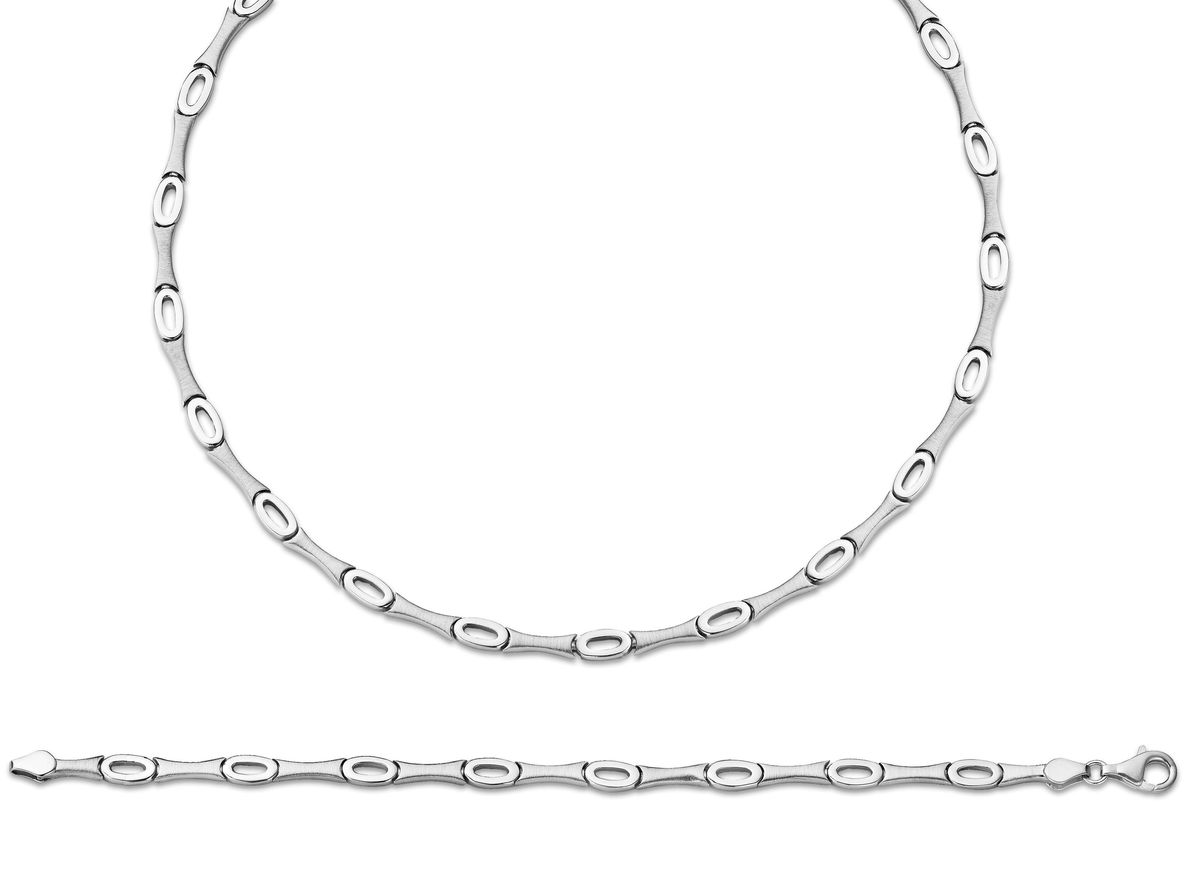 Elegantes Gliederschmuck-Set aus Silber