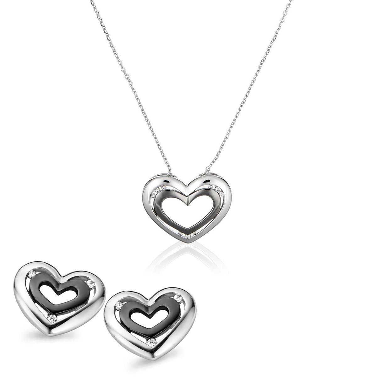 Schmuckset mit verschachtelten Herzen