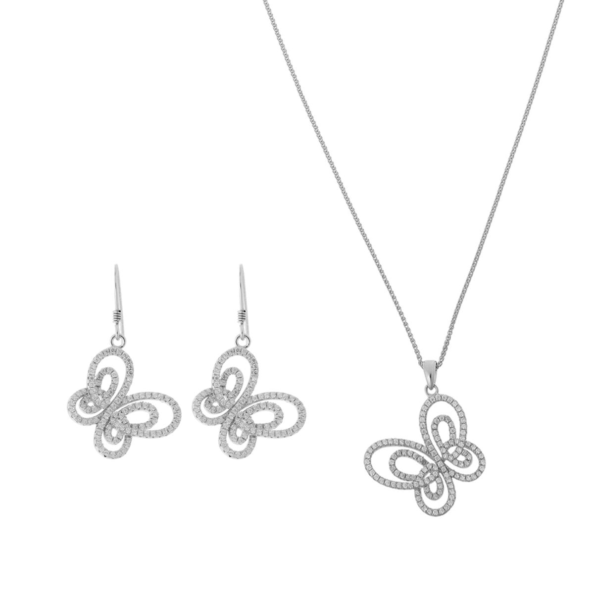 Funkelndes Schmetterling-Schmuckset