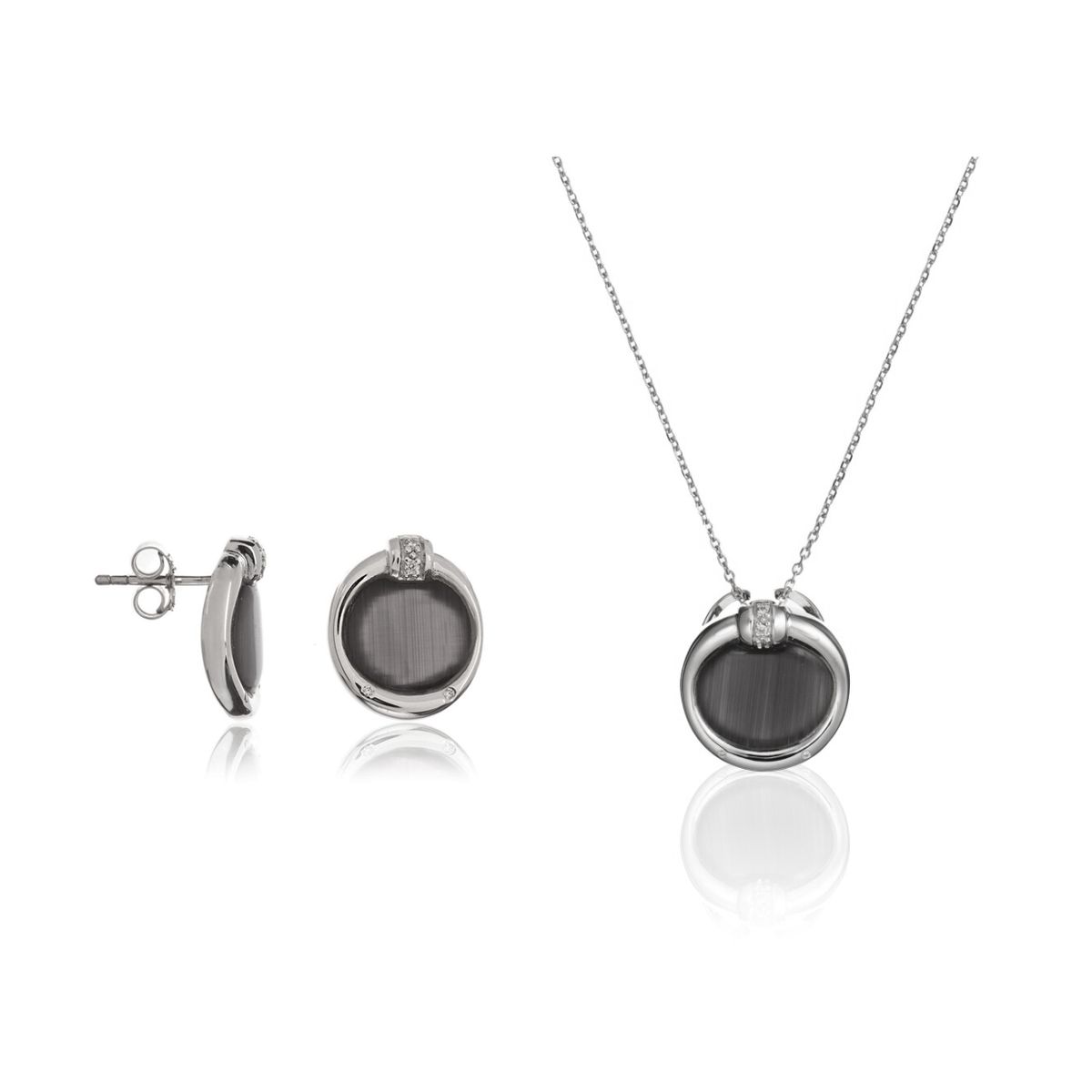 Geometrisches Katzenauge Schmuckset