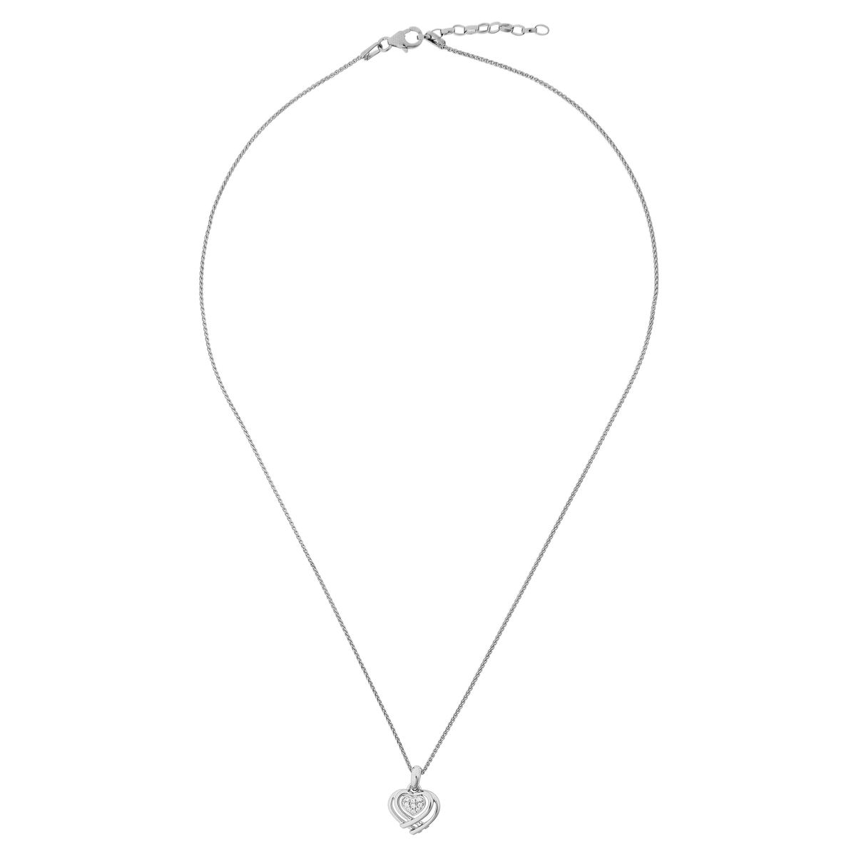 Elegante Halskette mit dreifachem Herzanhänger