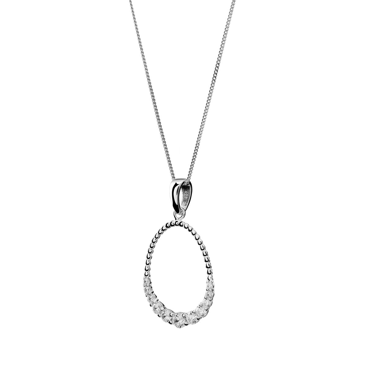 Elegante Halskette mit ovalem Anhänger