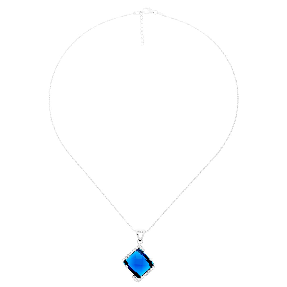 Elegante Halskette mit geometrischem Steinanhänger