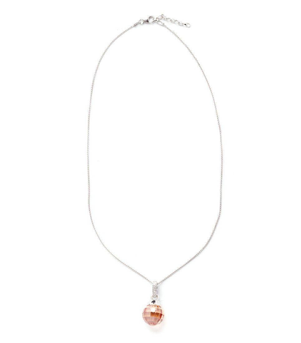 Elegante Halskette mit facettiertem Kristallanhänger