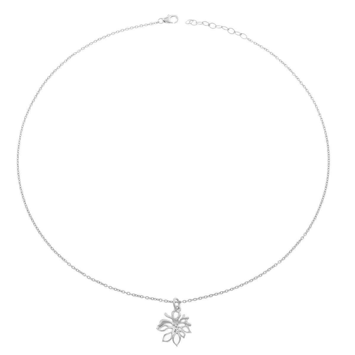Florale Halskette aus Sterlingsilber