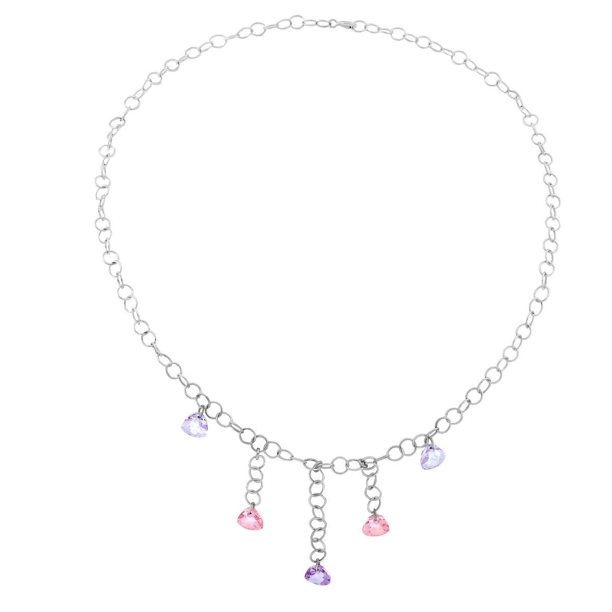 Filigrane Gliederkette mit Herzanhängern