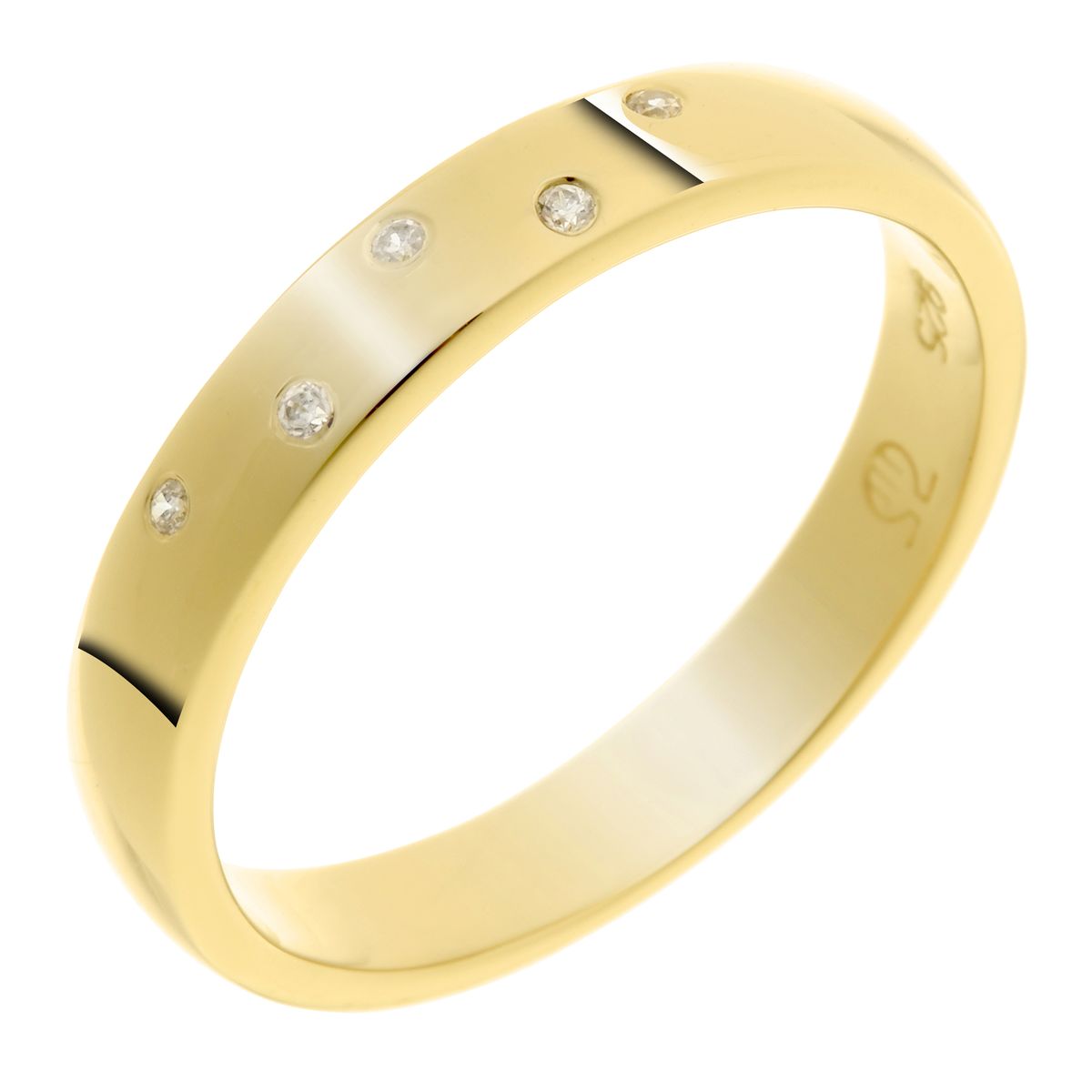 Eleganter funkelnder schmaler Bandring