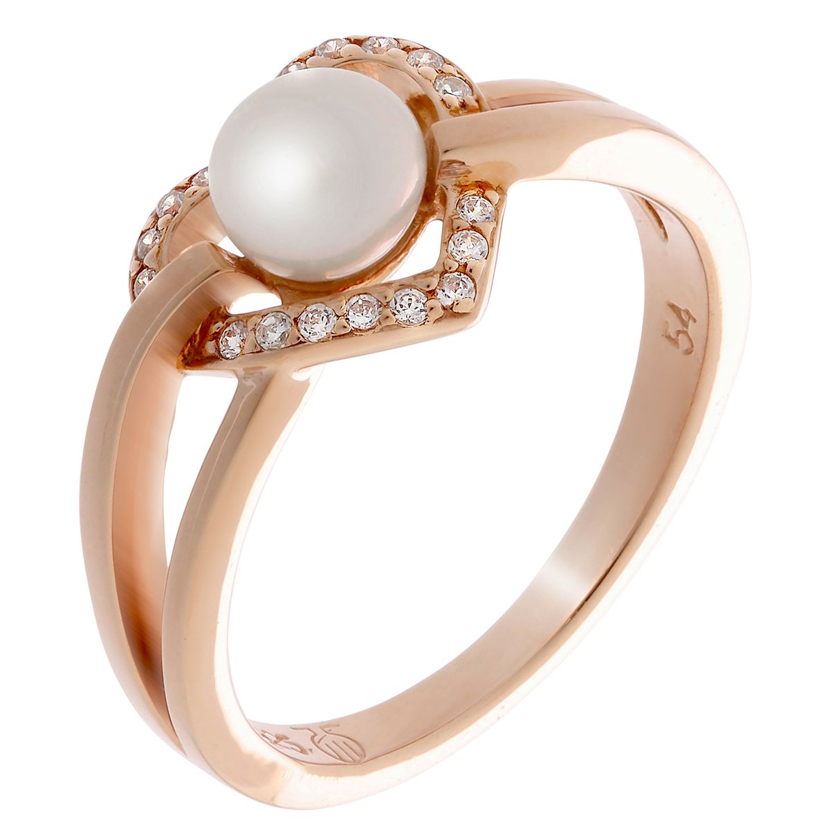 Eleganter Perlenring mit Steinen