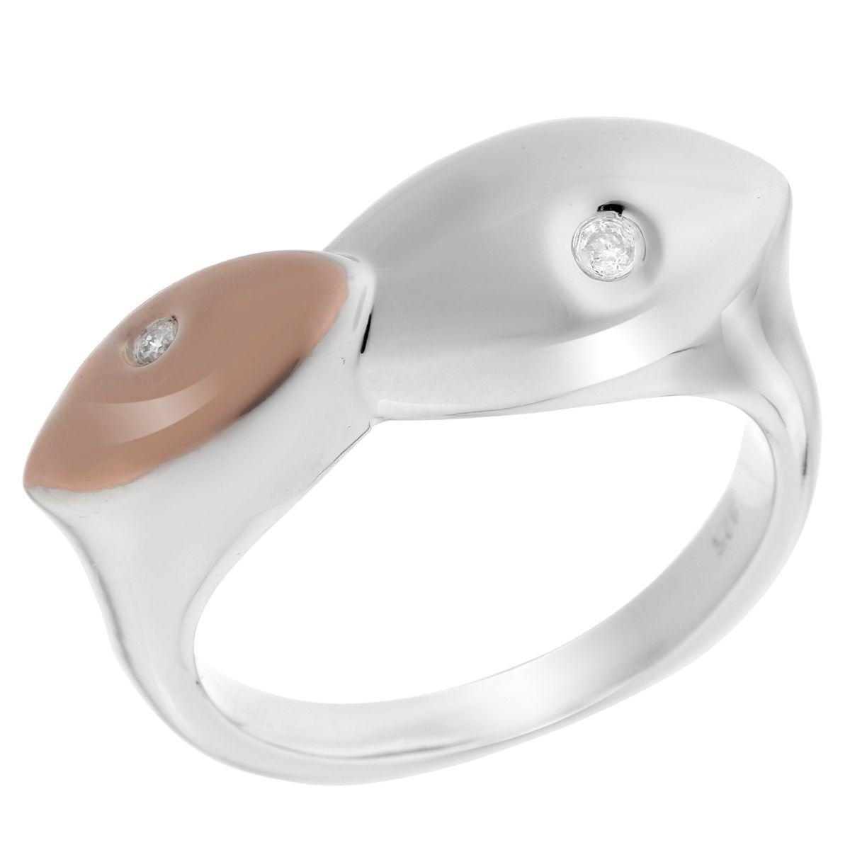 Moderner skulpturaler Sterlingsilber Ring
