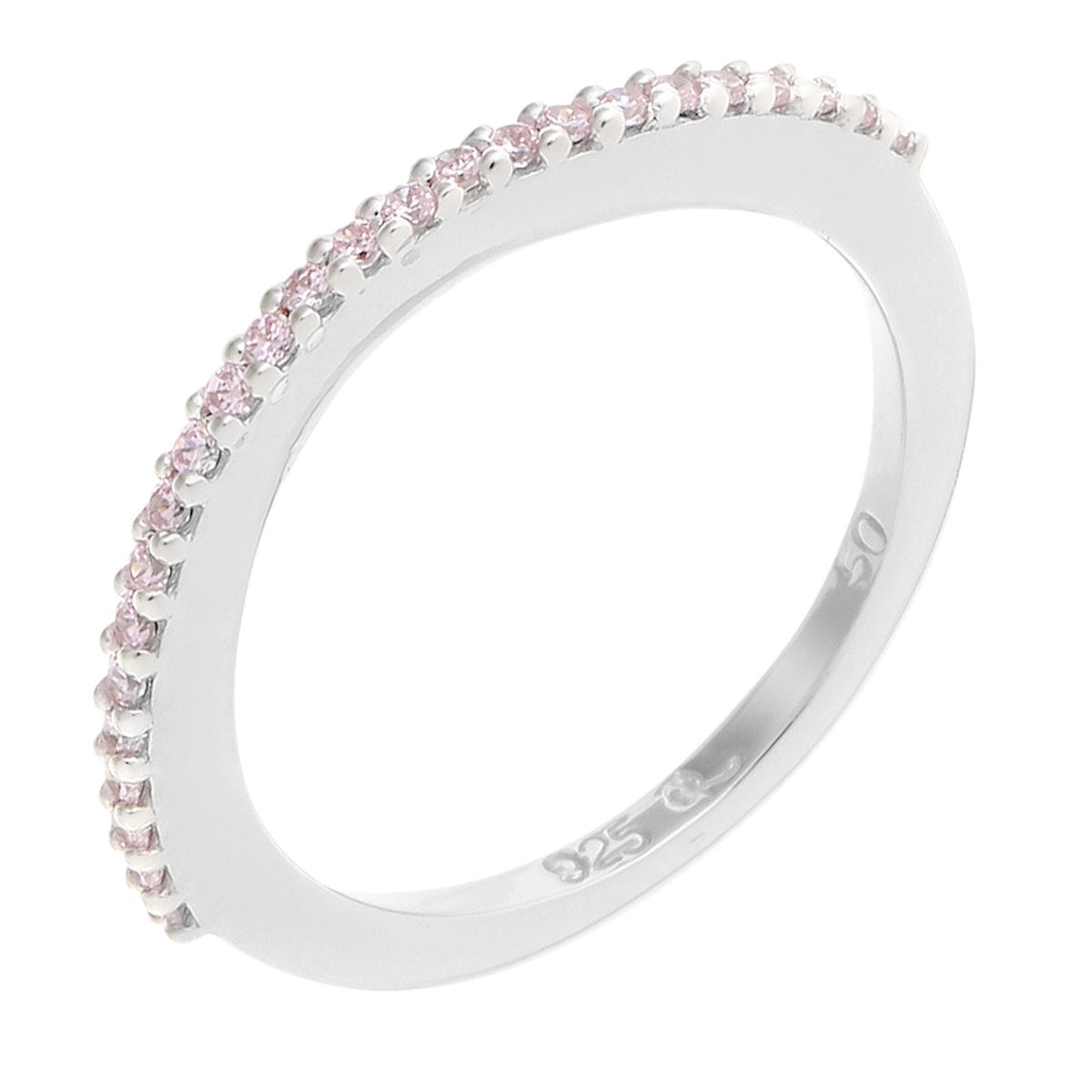 Zarter Eternity-Ring mit rosa Steinen