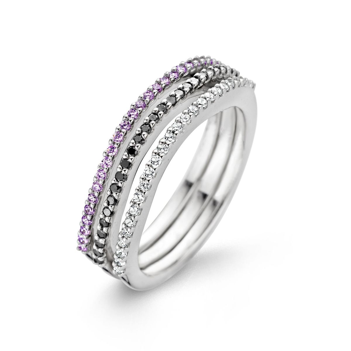 Zarter Eternity-Ring mit rosa Steinen