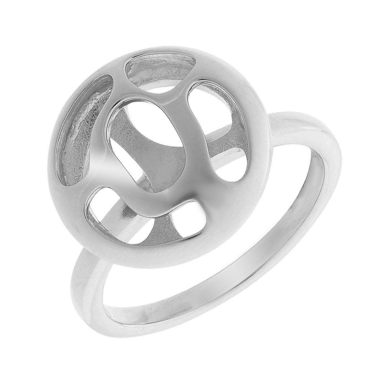 Skulpturaler Ring mit organischen Ausschnitten