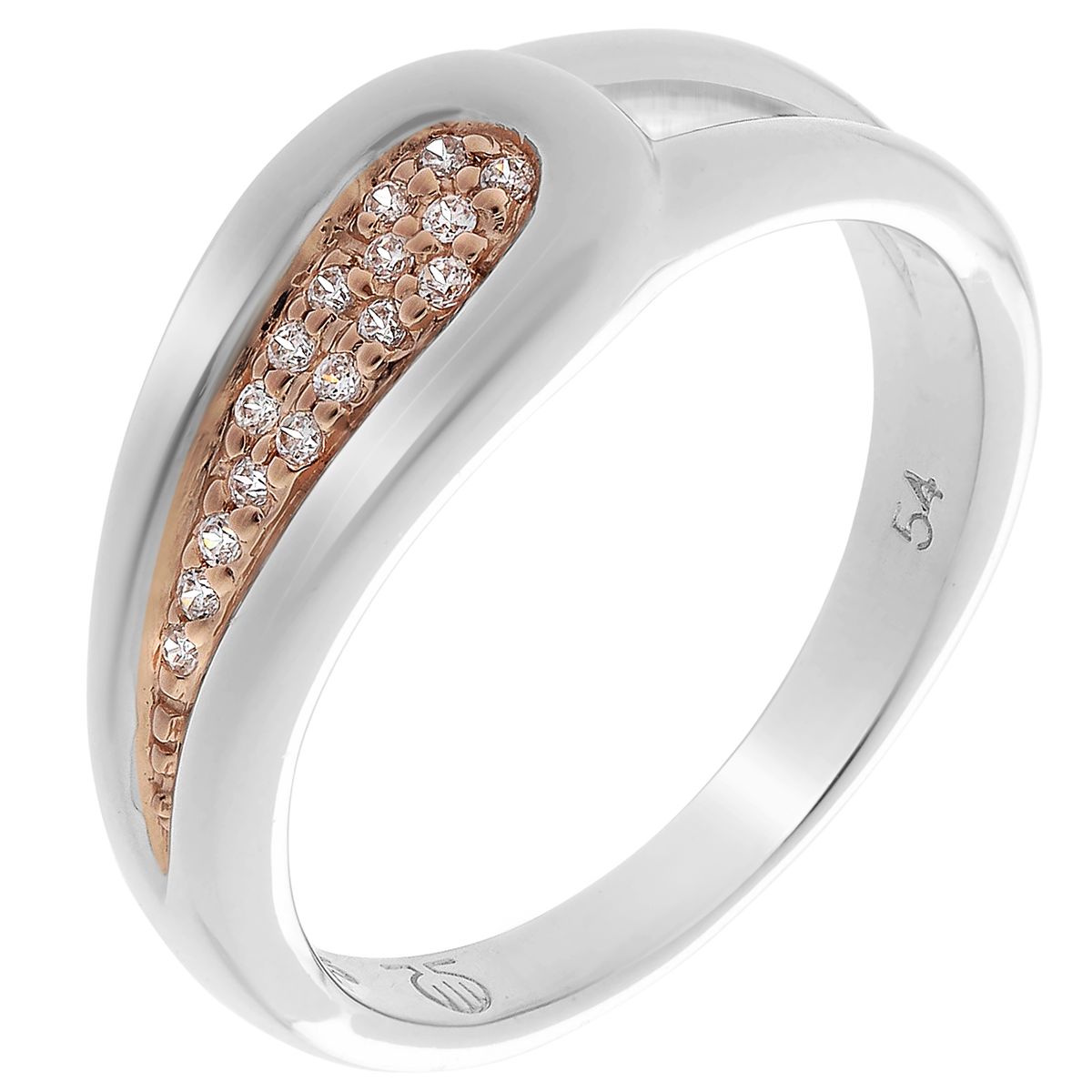 Bicolor Pavé-Wellenring