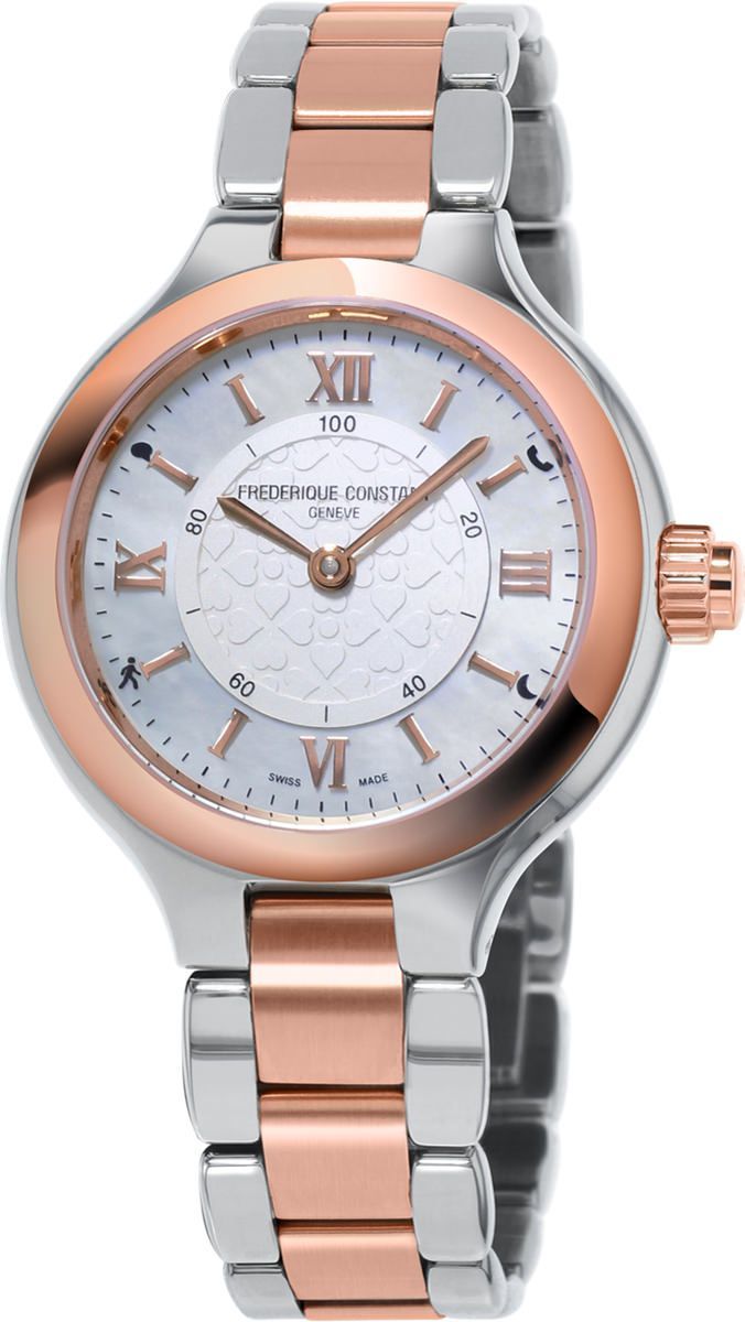 Zweifarbige Analog-Smartwatch mit Perlmutt-Zifferblatt