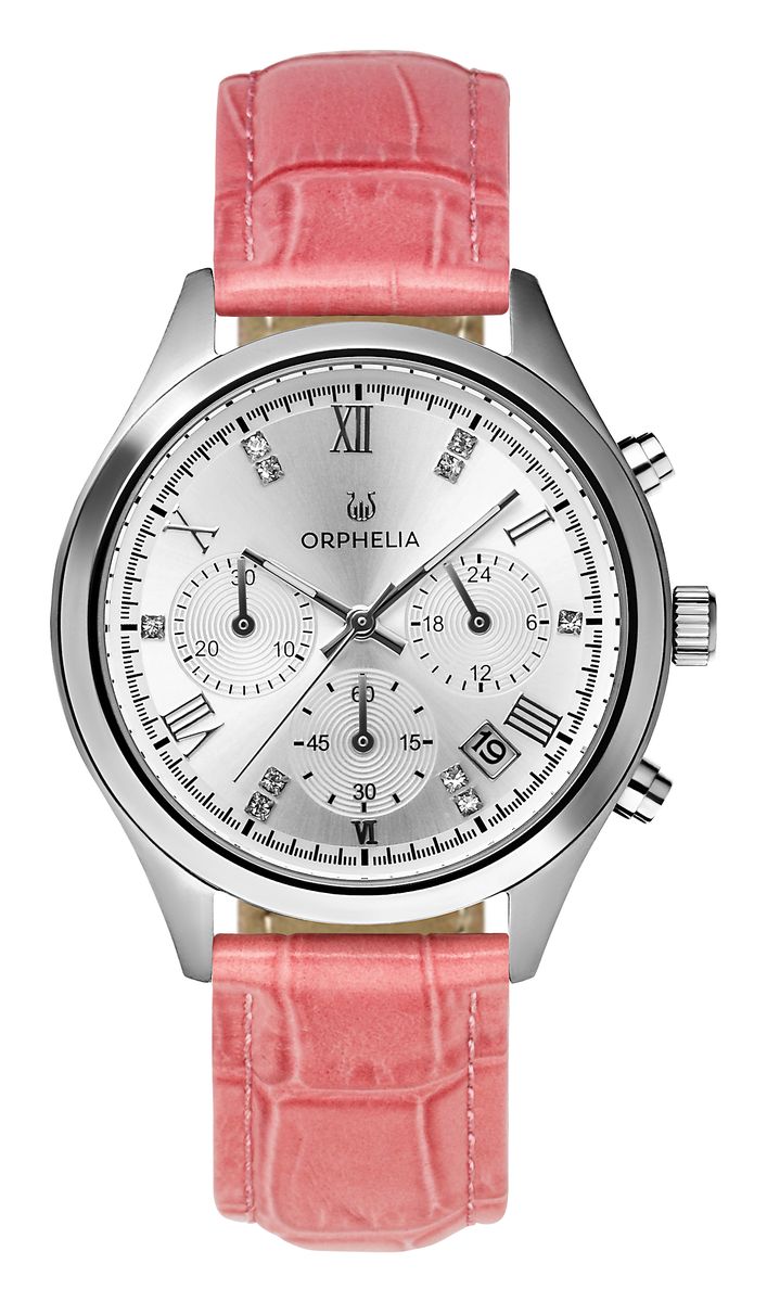 Eleganter Chronograph mit geprägtem Armband