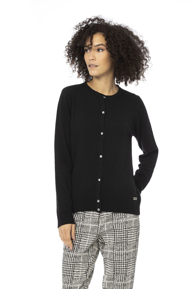 Klassischer Woll-Cardigan mit Knopfleiste
