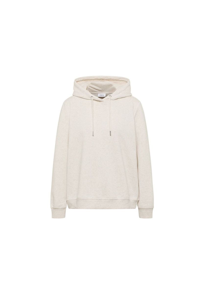 Lockerer Melange-Hoodie mit Tunnelzug