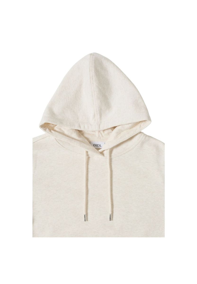 Lockerer Melange-Hoodie mit Tunnelzug