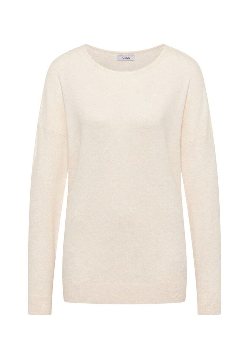 Feinstrickpullover mit U-Boot-Ausschnitt