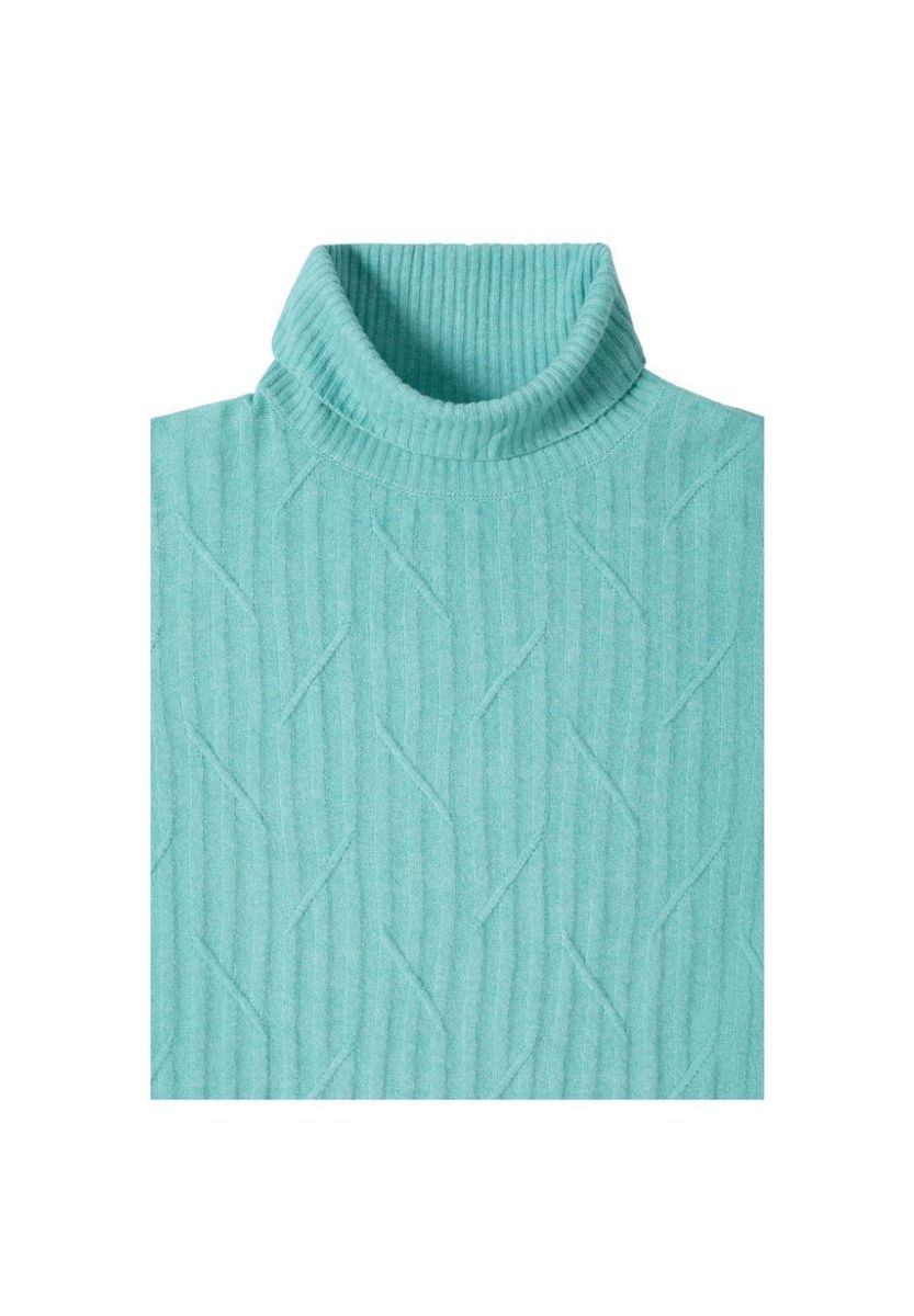 Strukturierter Rollkragen-Strickpullover