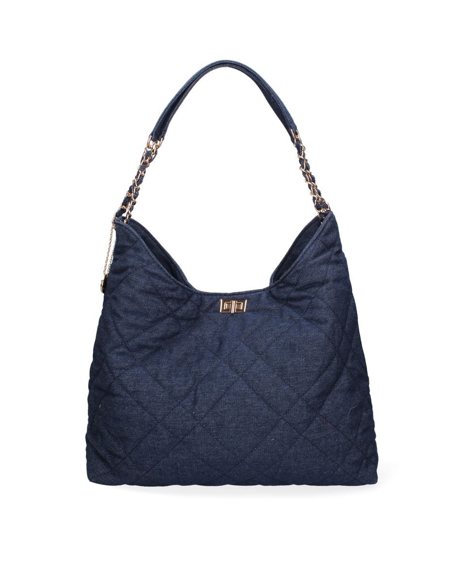 Gesteppte Denim Hobo Tasche