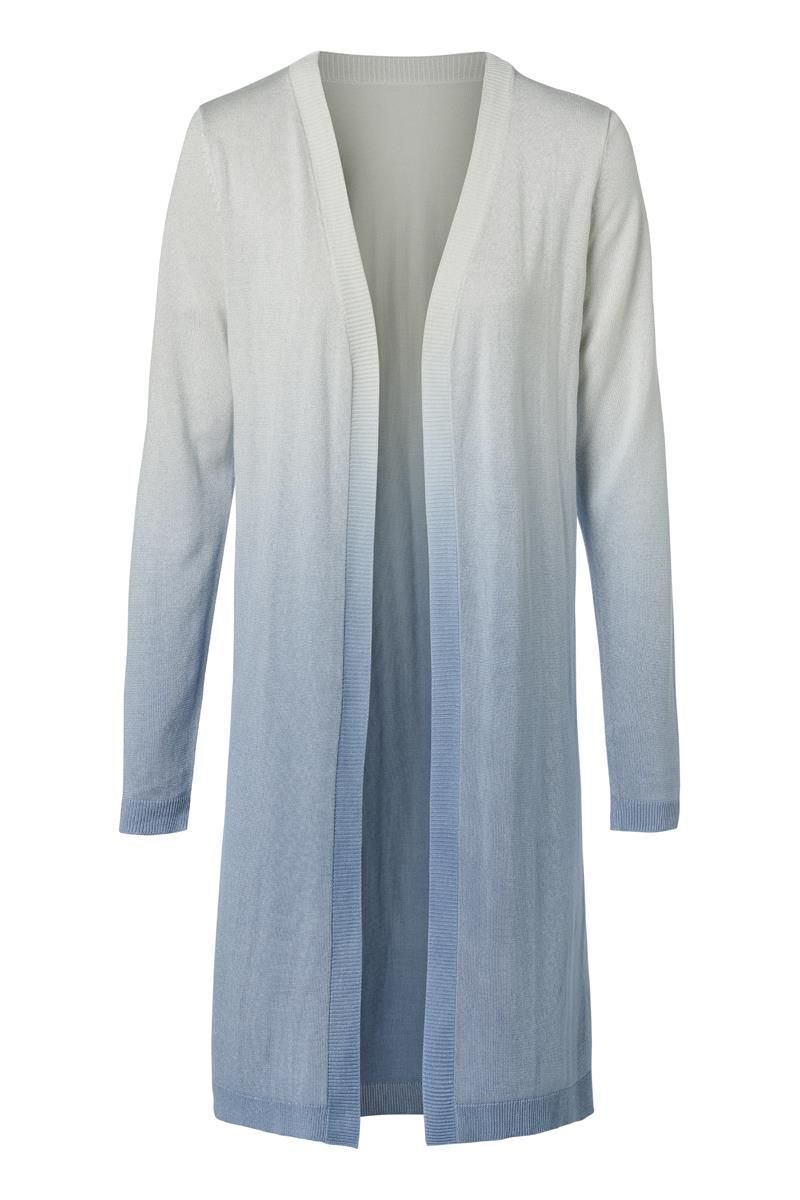 Fließender Strick-Cardigan mit Farbverlauf und Lurex