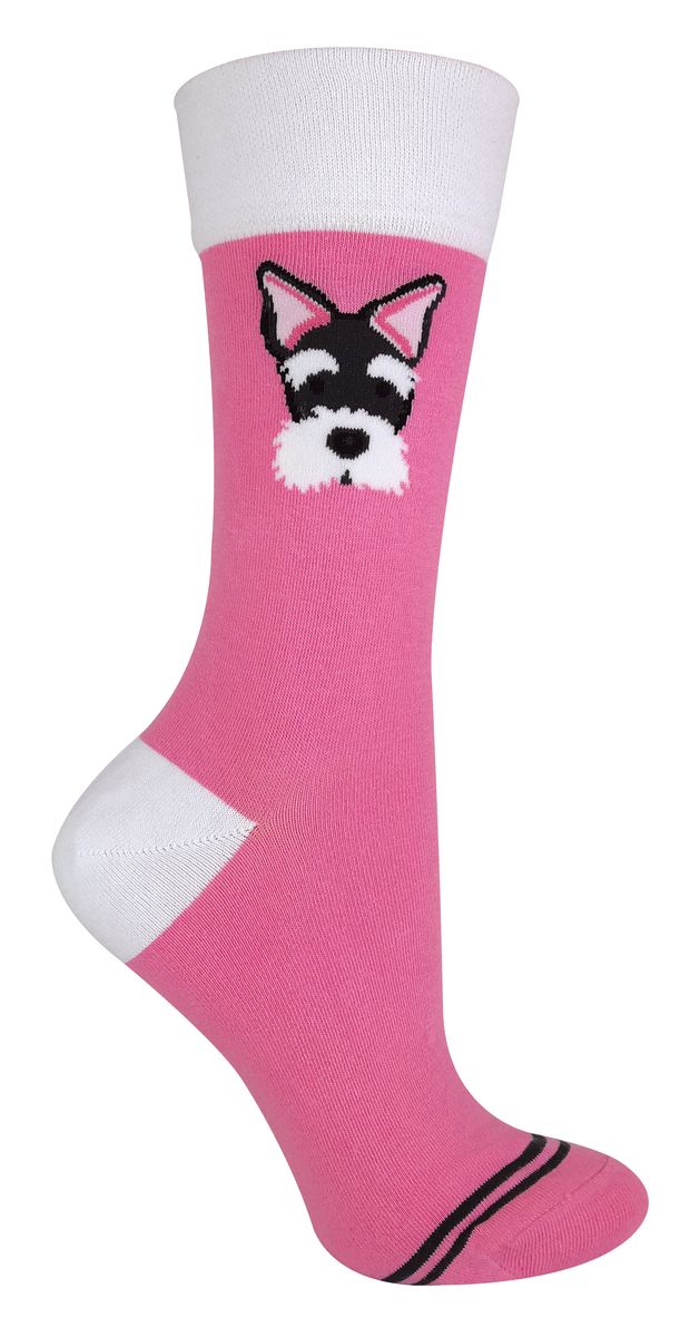 Verspielte Socken mit Schnauzer-Motiv