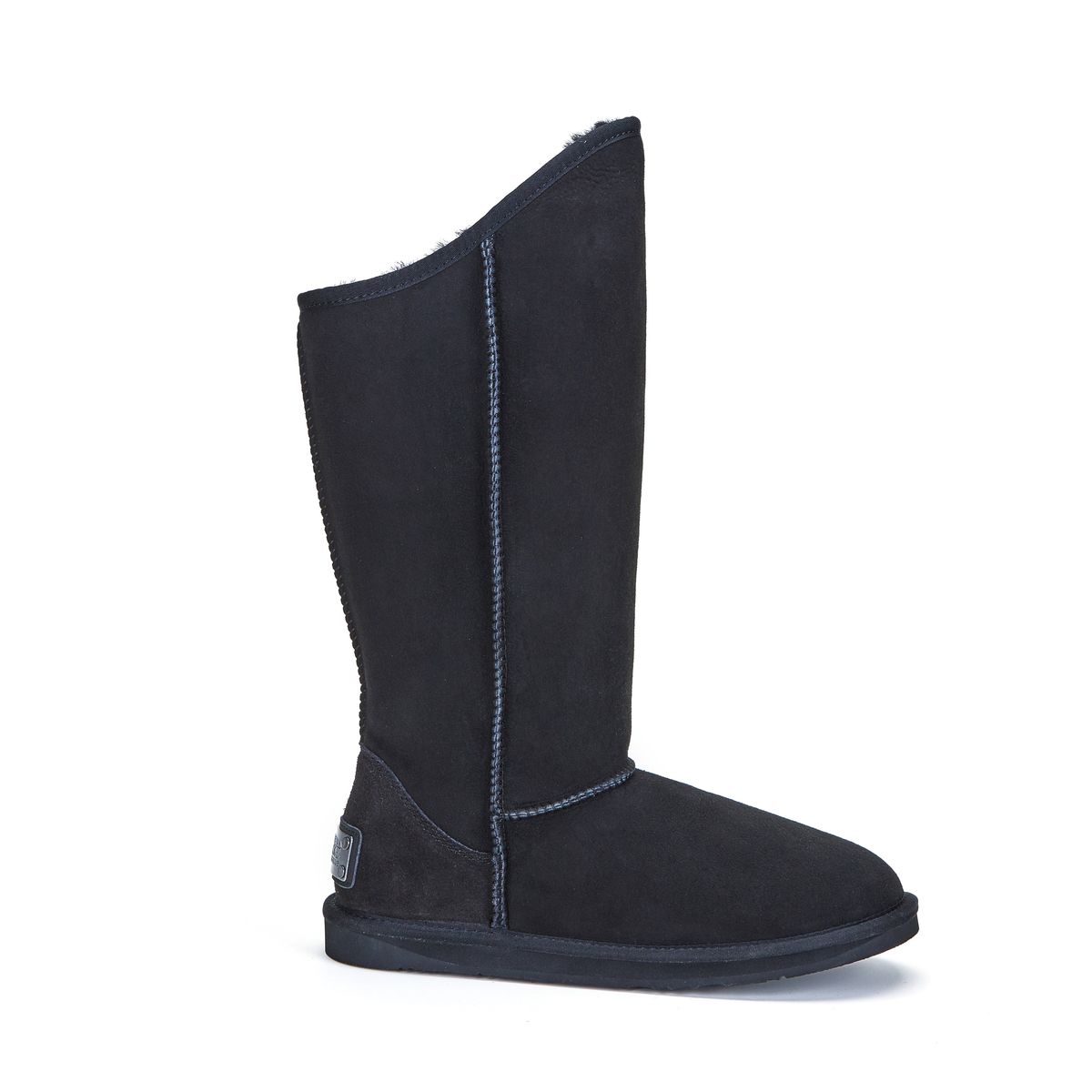Hohe Schaffell-Wildlederstiefel für den Winter