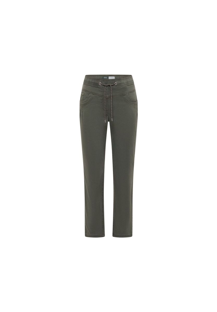 Legere Washed-Look Hose mit Kordelzug