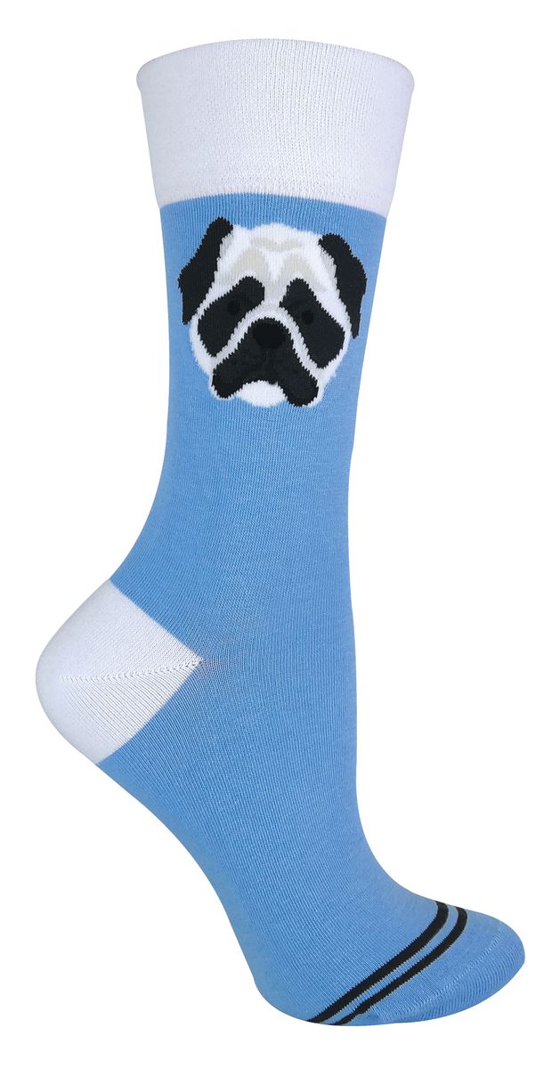 Charmante Socken mit Mops-Motiv