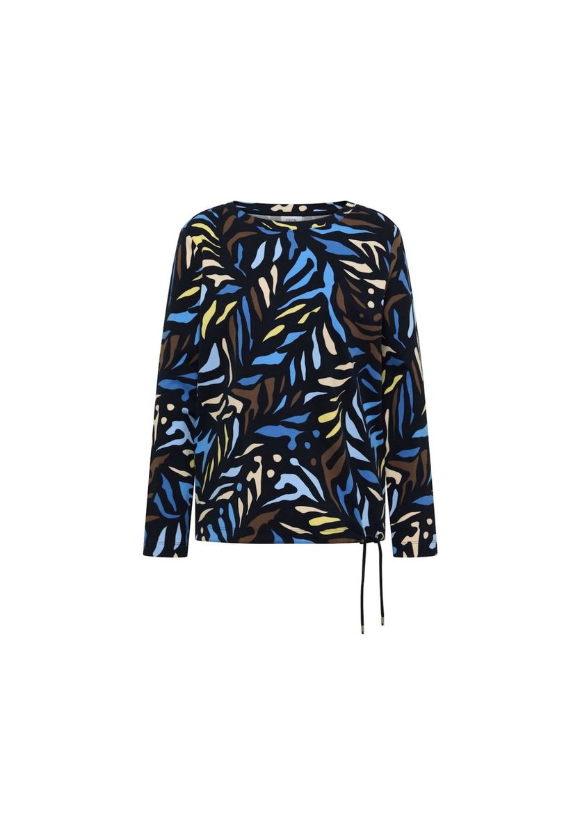 Sweatshirt mit abstraktem Blättermuster