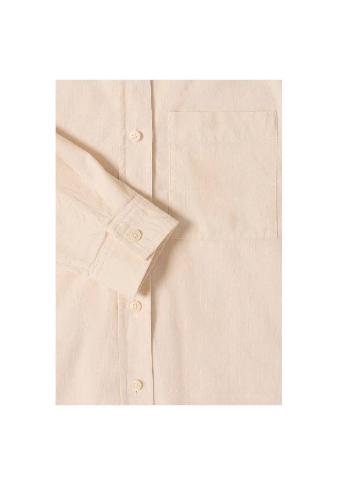 Strukturierte Baumwollbluse mit Brusttasche